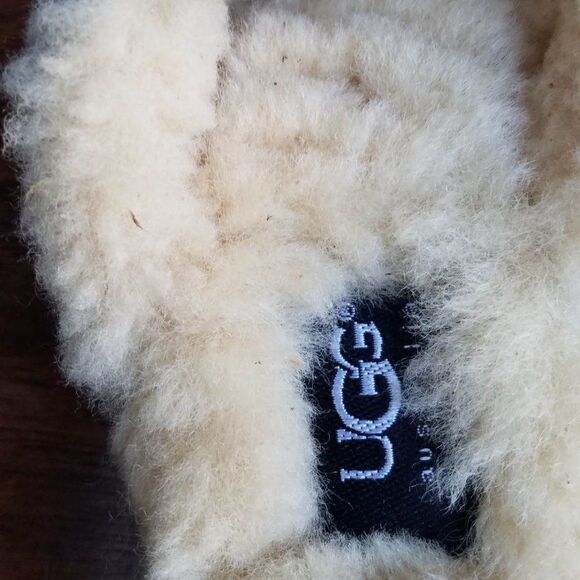 UGG Australia Black Hampton Suede Sheepskin Side Zip Clog Mule Slipper Size 7 - Picture 10 of 14